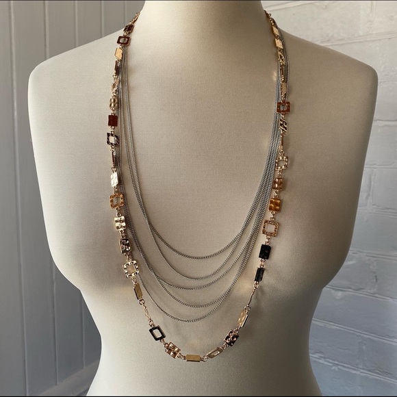 Laura multi layered chain necklace NWT - Picture 4 of 5